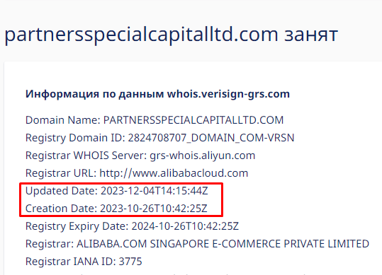 Partners Special Capital Limited — отзывы, разоблачение