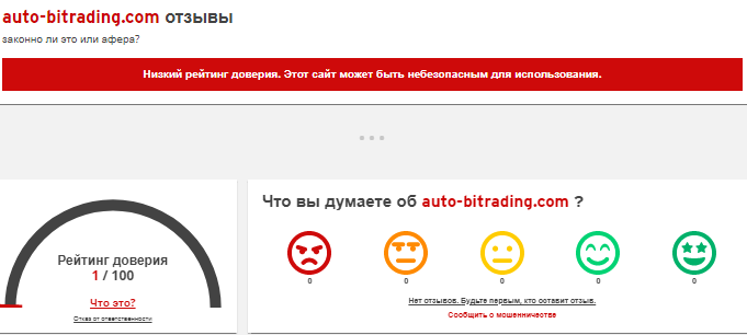 Auto Bitrading — отзывы, разоблачение