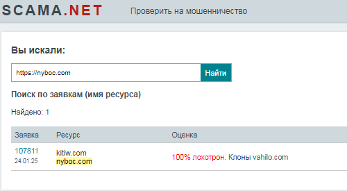 Проект Nyboc — отзывы, разоблачение