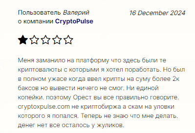 Проект CryptoPulse — отзывы, разоблачение