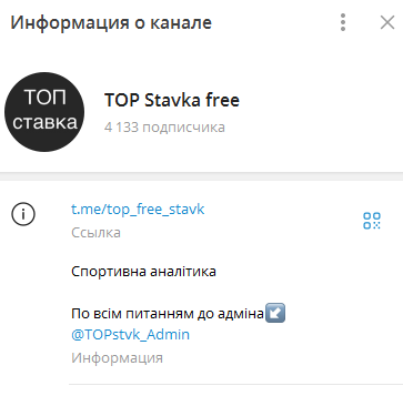 Телеграмм-канал TOP Stavka free — отзывы, разоблачение