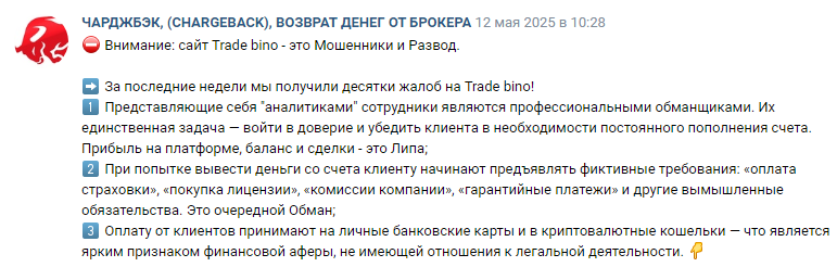 Проект Trade Bino — отзывы, разоблачение