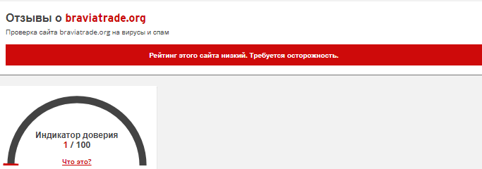 Проект Braviatrade — отзывы, разоблачение