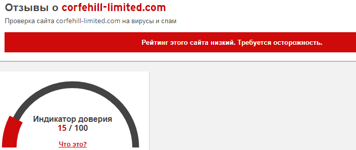 Проект Corfe Hill Limited — отзывы, разоблачение
