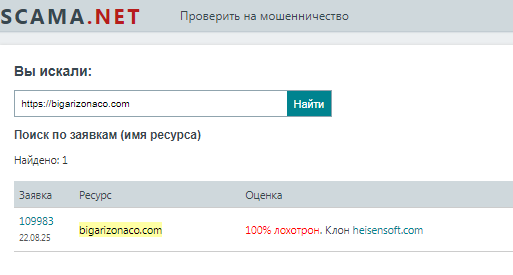 Проект Bigarizonaco — отзывы, разоблачение